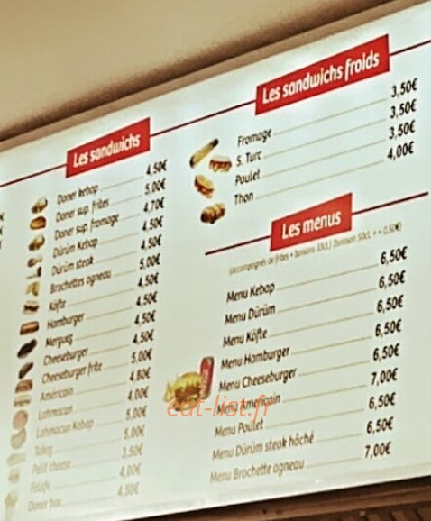 Kebab du Lion — carte page 2