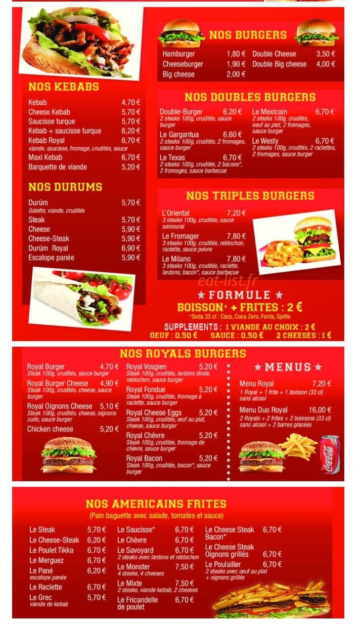 Kroc Kebab Bagatelle — carte page 2