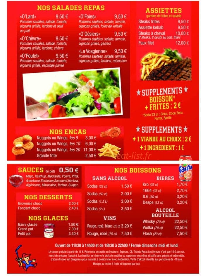 Kroc Kebab Bagatelle — carte page 4