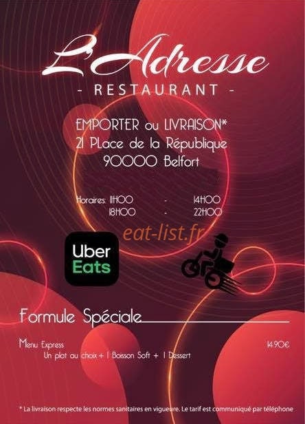 L'Adresse — carte page 1
