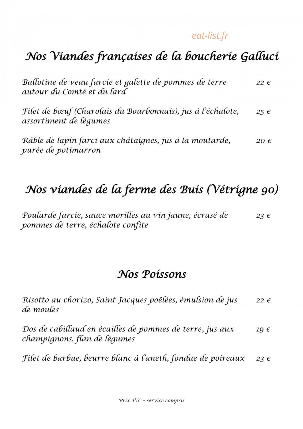 La Fontaine des Saveurs — carte page 4