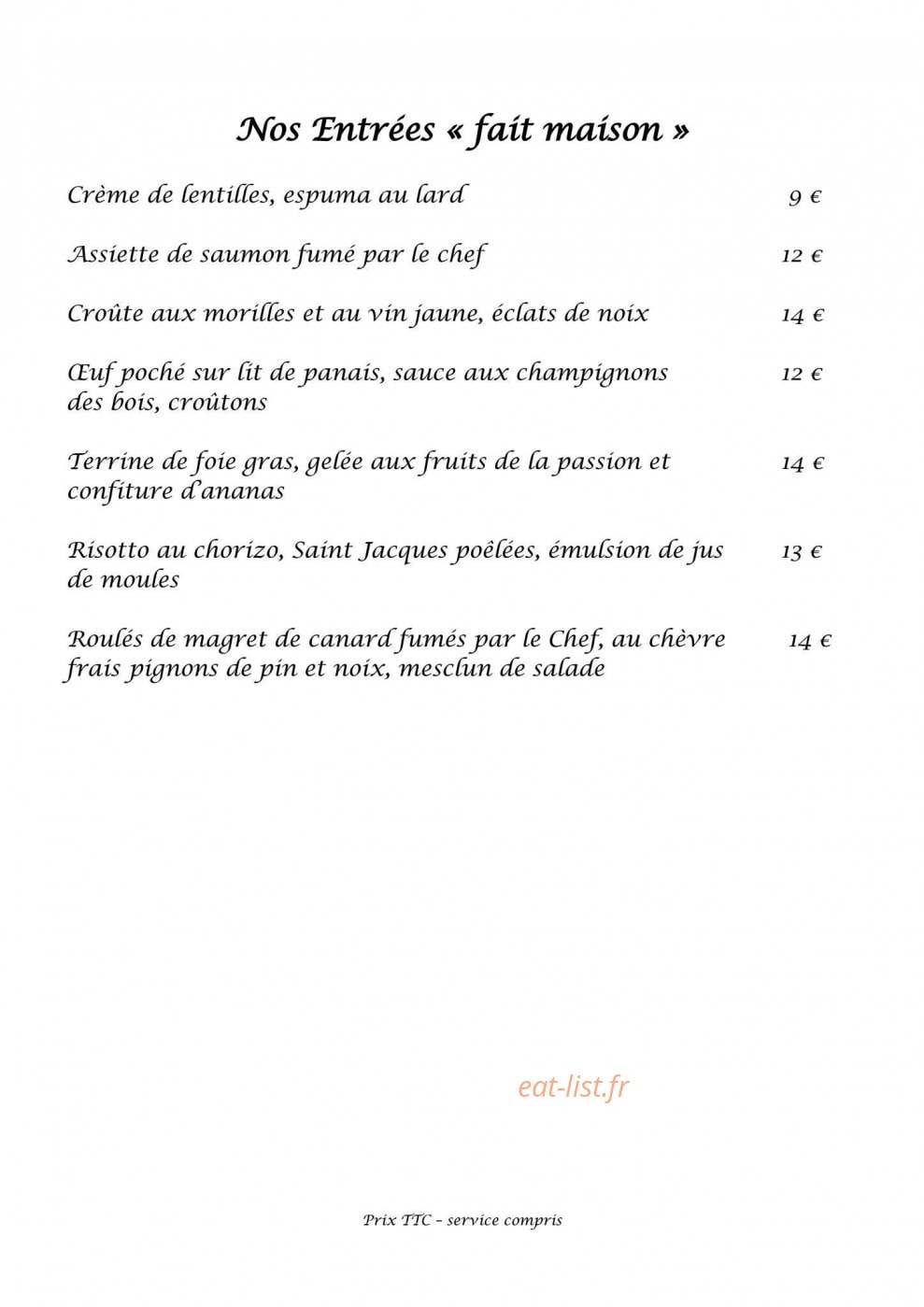 La Fontaine des Saveurs — carte page 3