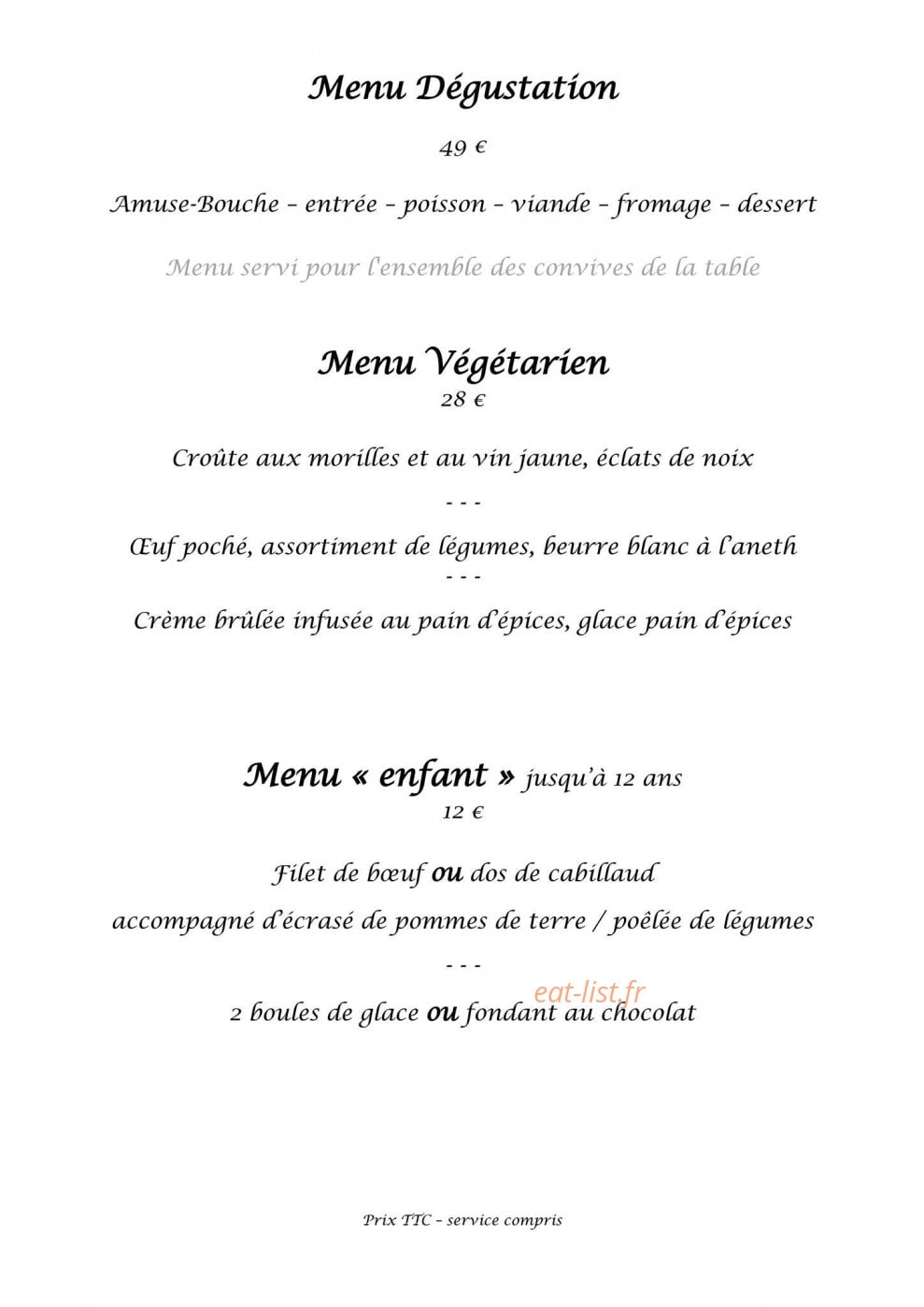 La Fontaine des Saveurs — carte page 2