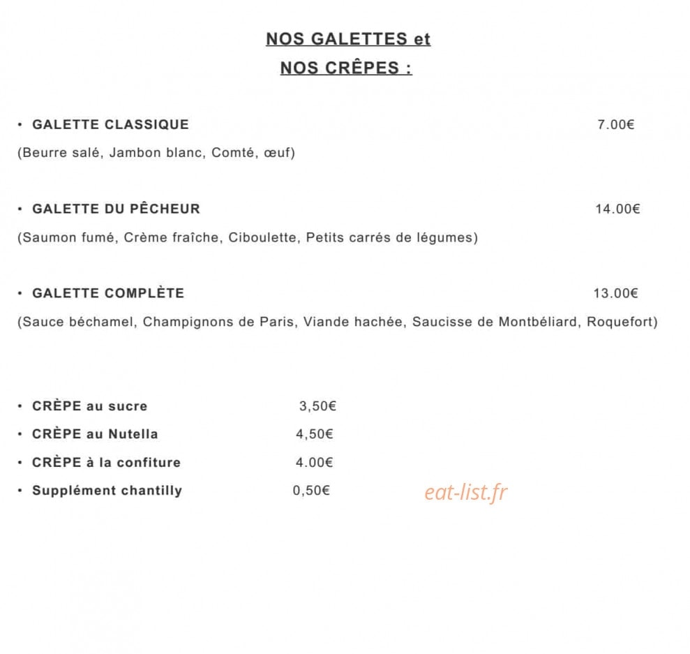La Table d'Oscar — carte page 5