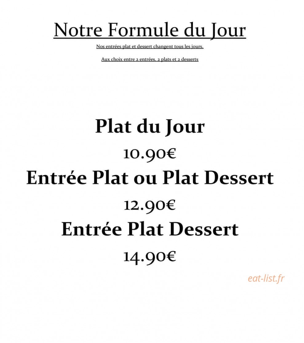 La Table — carte page 4
