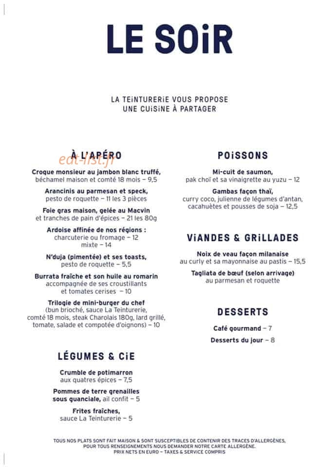 La teinturerie — carte page 1
