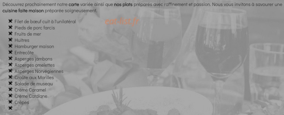 Le Bistroquet — carte page 1