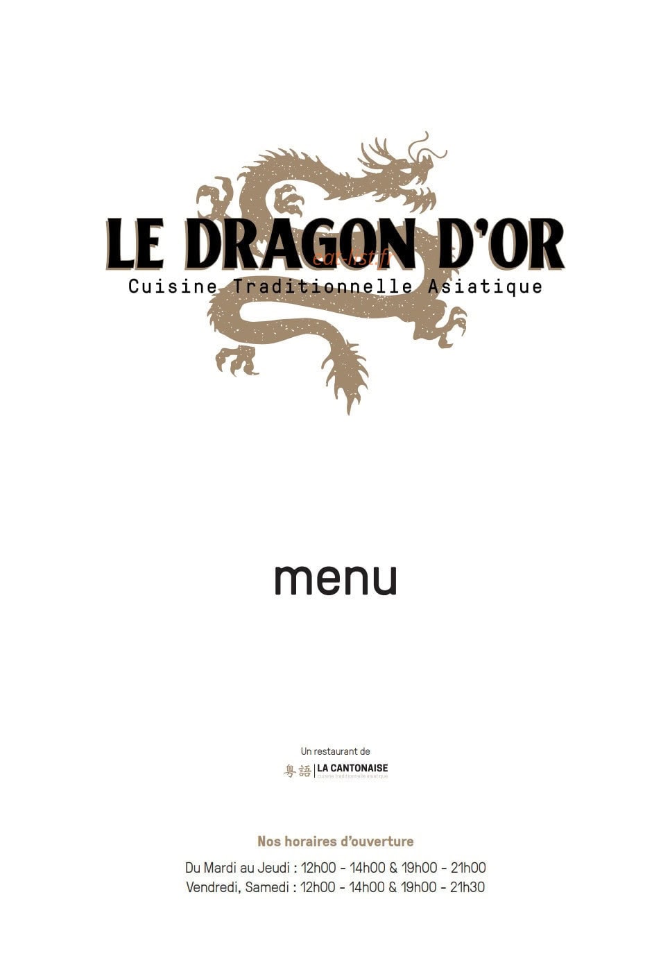 Le Dragon d'Or — carte page 1
