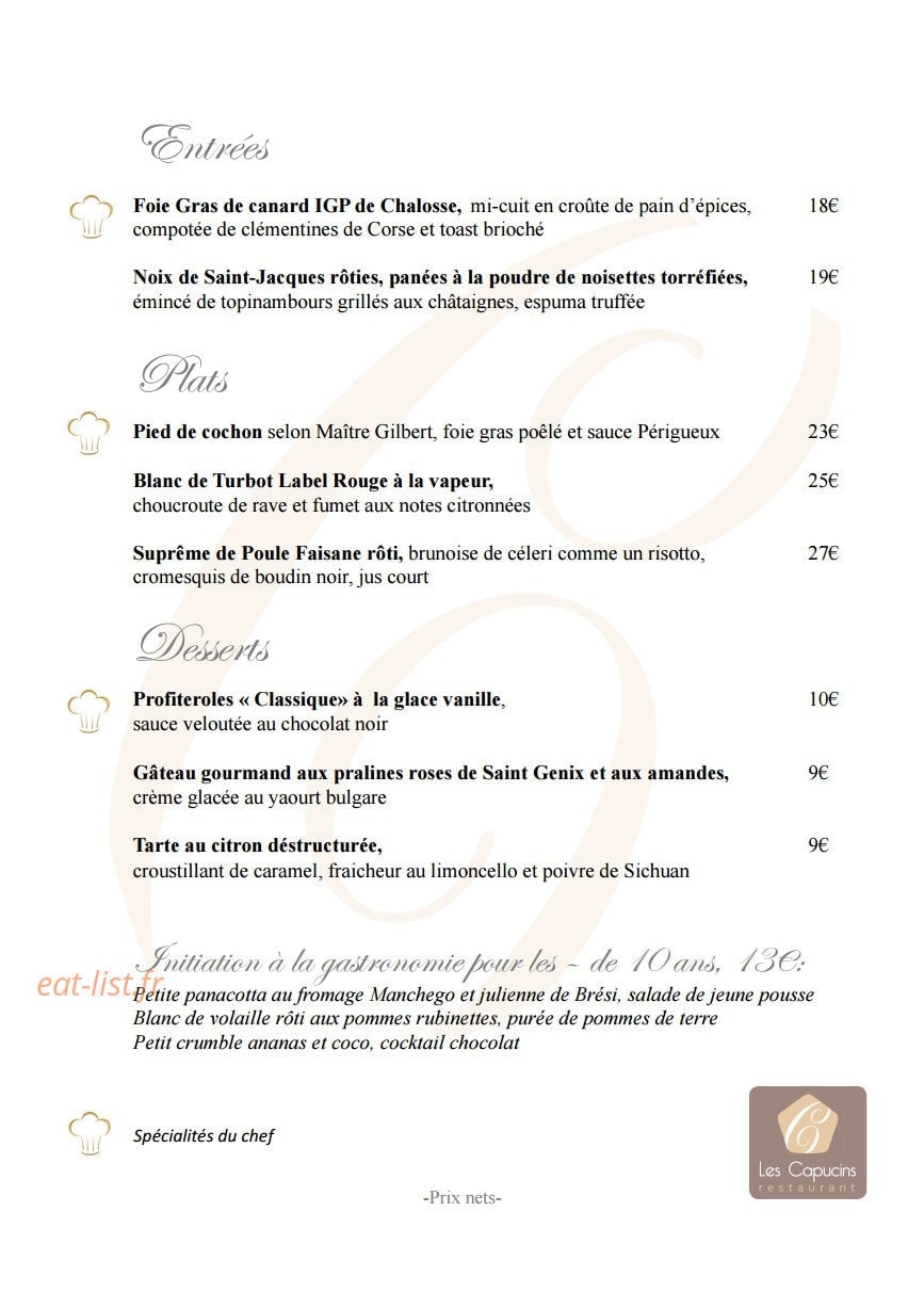 Les capucines — carte page 1