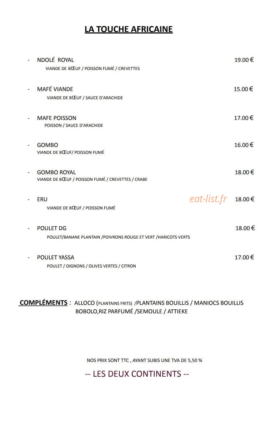 Les Deux Continents — carte page 6