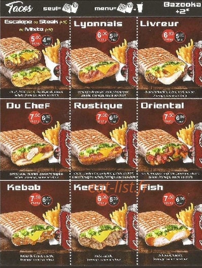 Los tacos — carte page 3