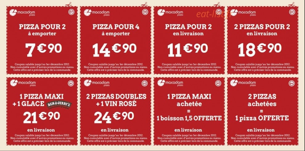 Macadam Pizza — carte page 3