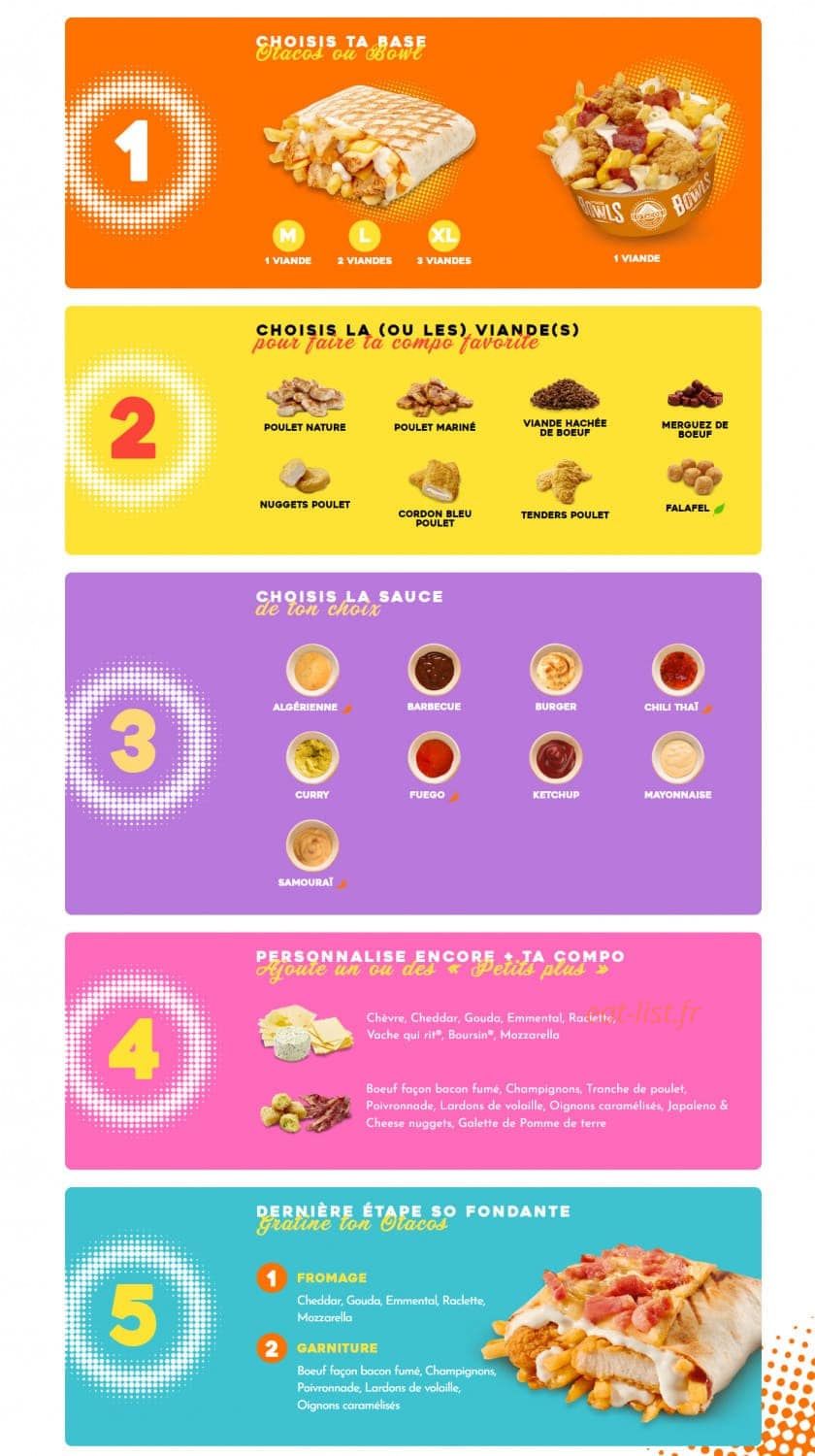 O’Tacos — carte page 1