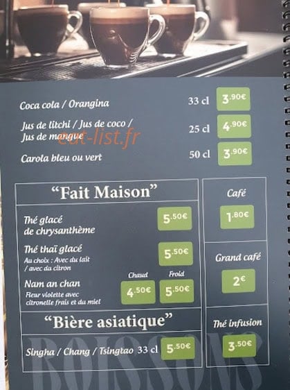 Petite Thaï — carte page 4