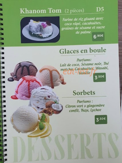 Petite Thaï — carte page 2