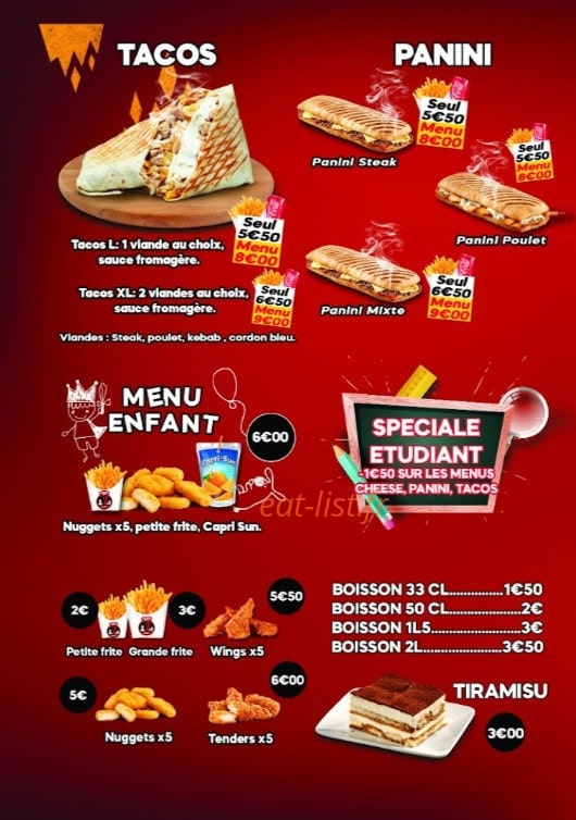 Seven Eat — carte page 4