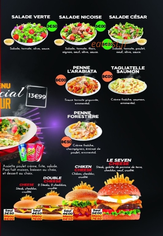 Seven Eat — carte page 3