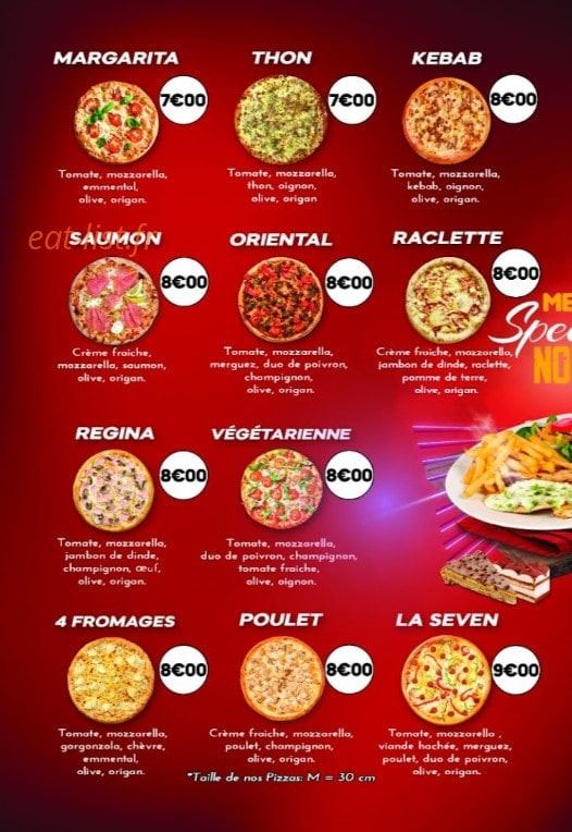 Seven Eat — carte page 2