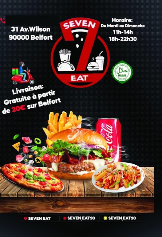 Seven Eat — carte page 1