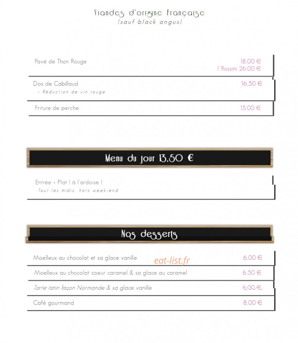 Datira Café — carte page 2