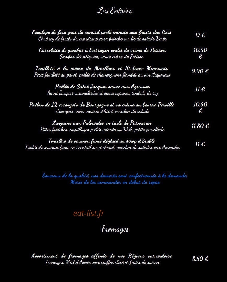 Hostellerie des Remparts — carte page 5