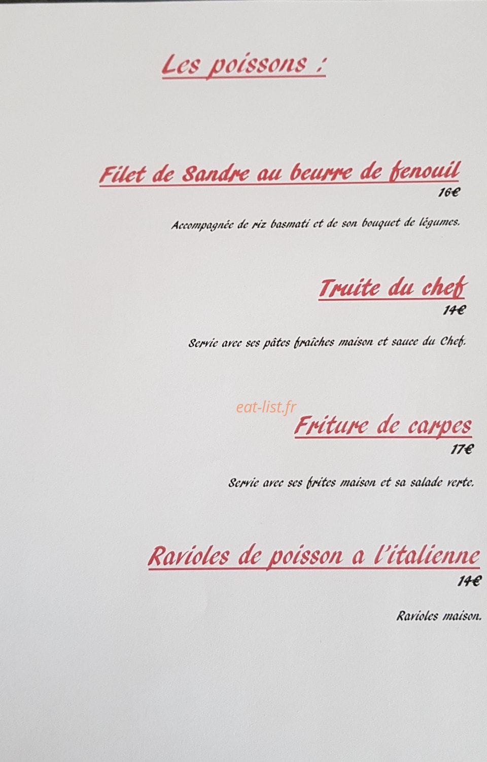 Hotel Du Nord — carte page 1