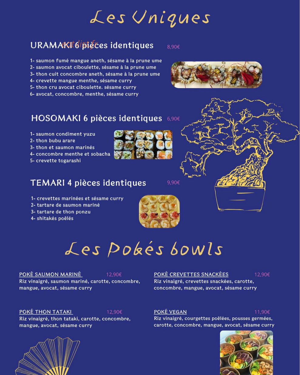 korail sushi — carte page 2