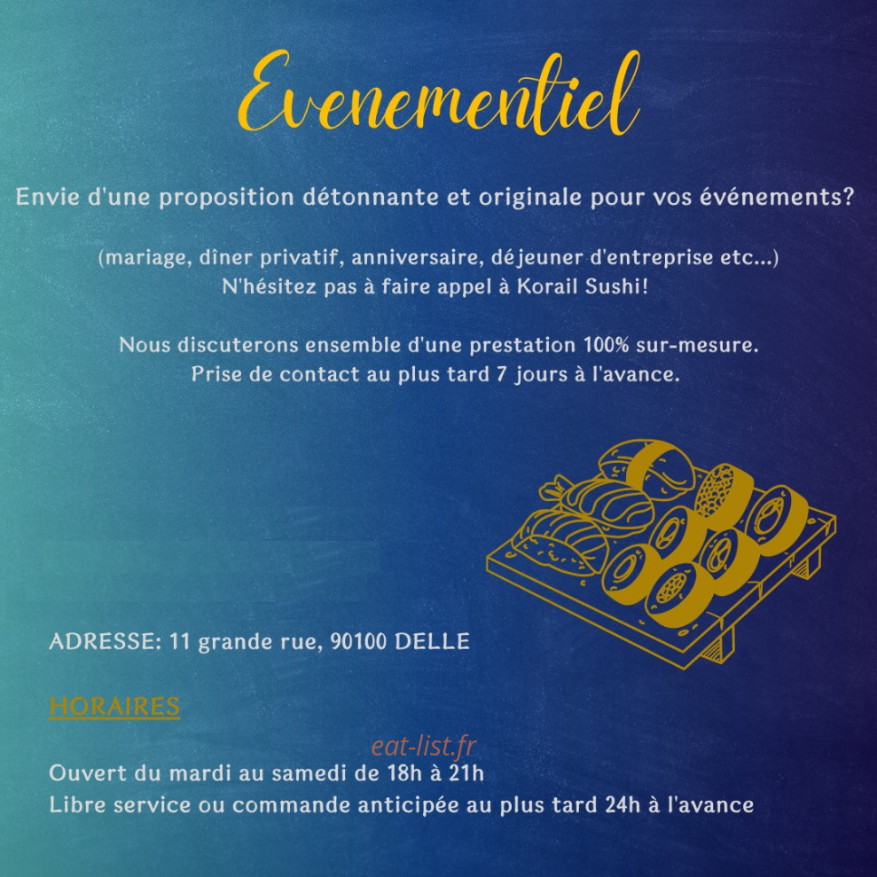 korail sushi — carte page 4
