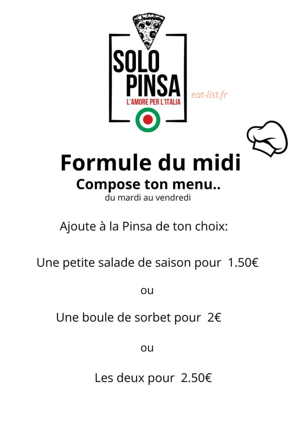 Solo Pinsa — carte page 8