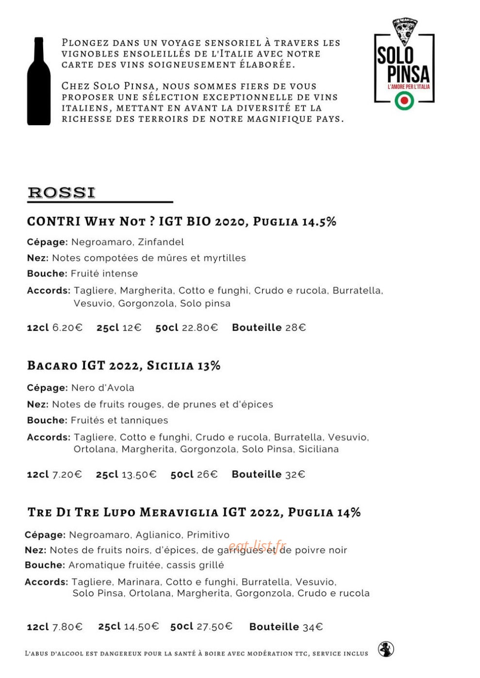 Solo Pinsa — carte page 5