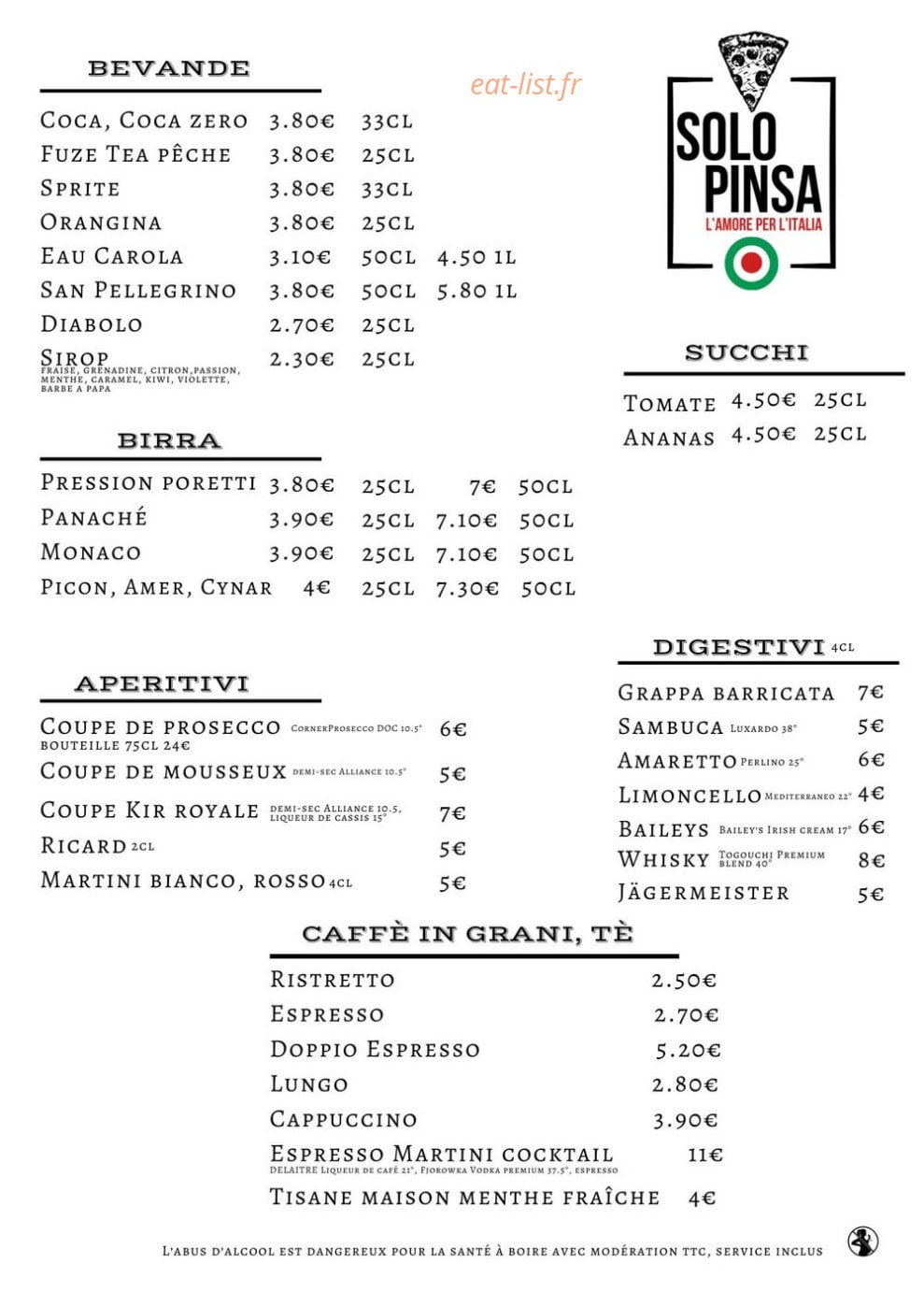 Solo Pinsa — carte page 7