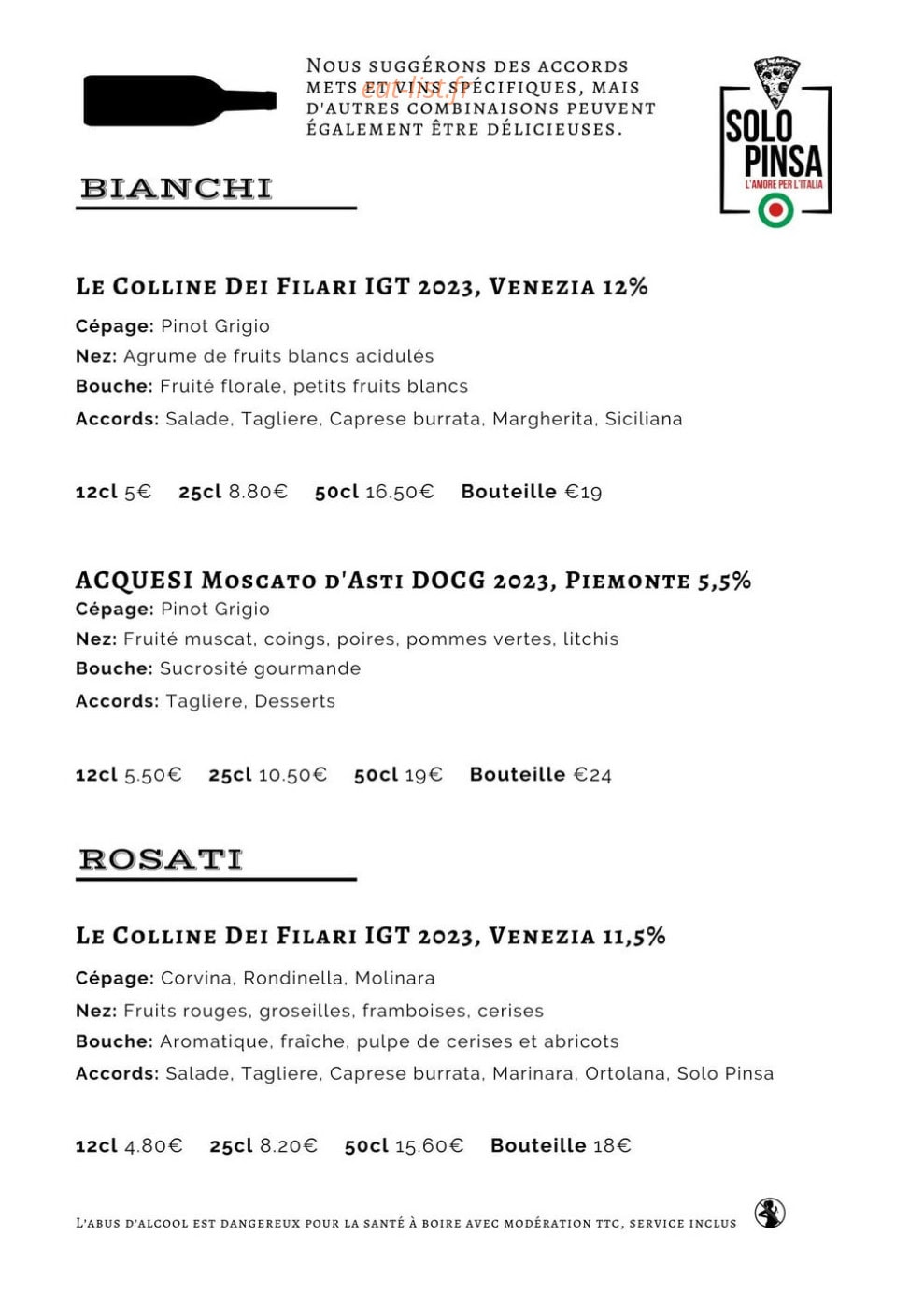 Solo Pinsa — carte page 6