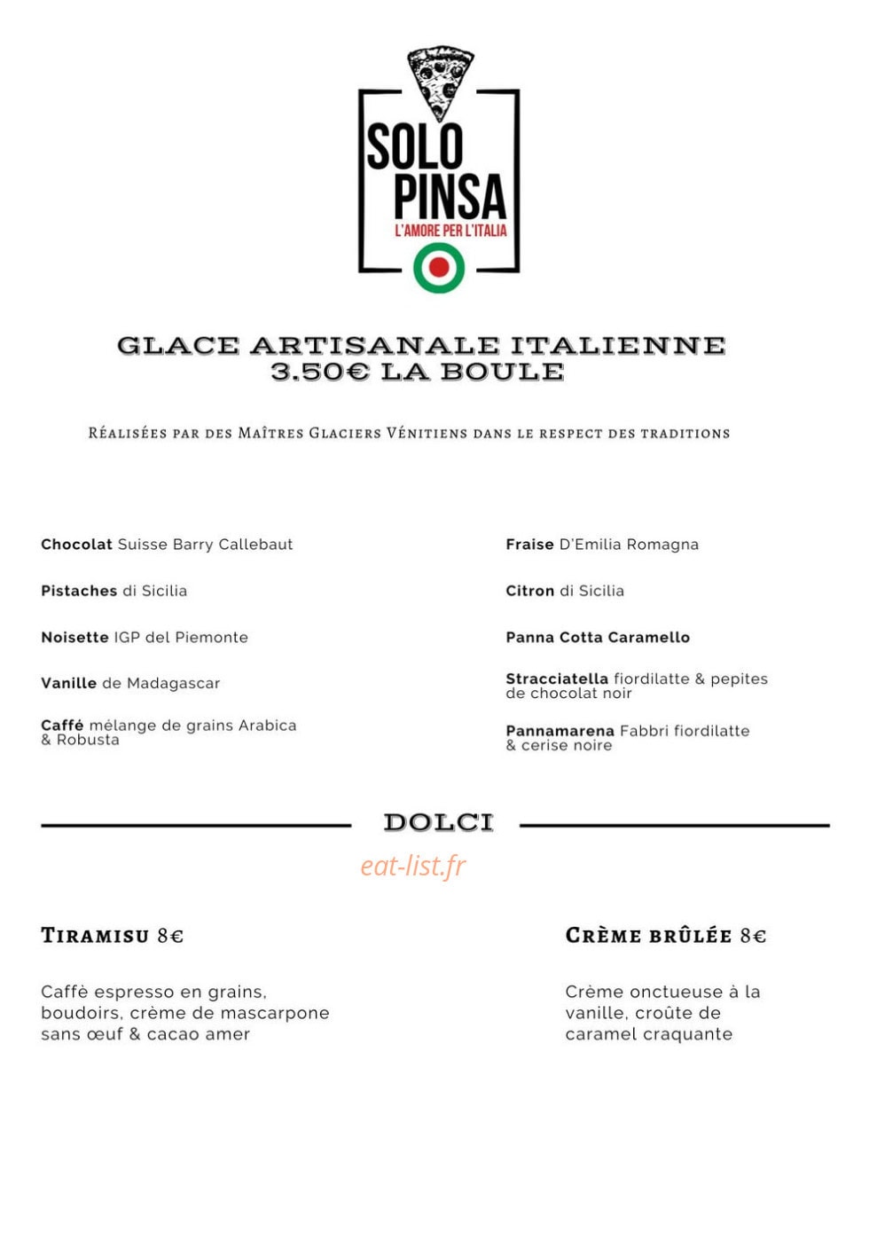 Solo Pinsa — carte page 3