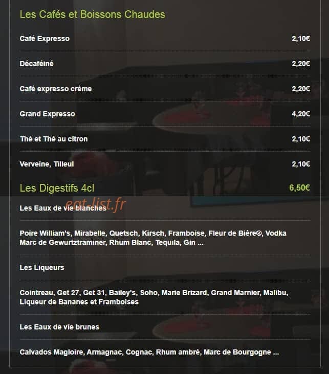 L'auberge Du Tournedos — carte page 10