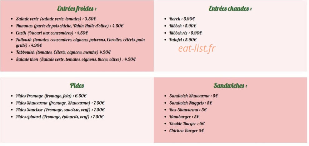 Le Maharadja — carte page 1
