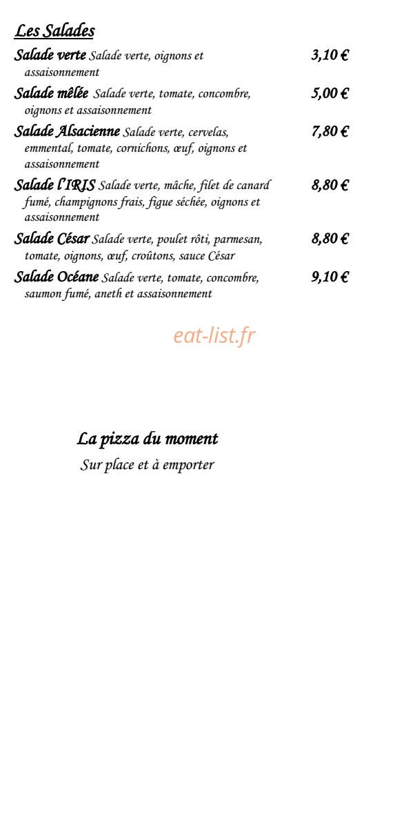 L'iris — carte page 5