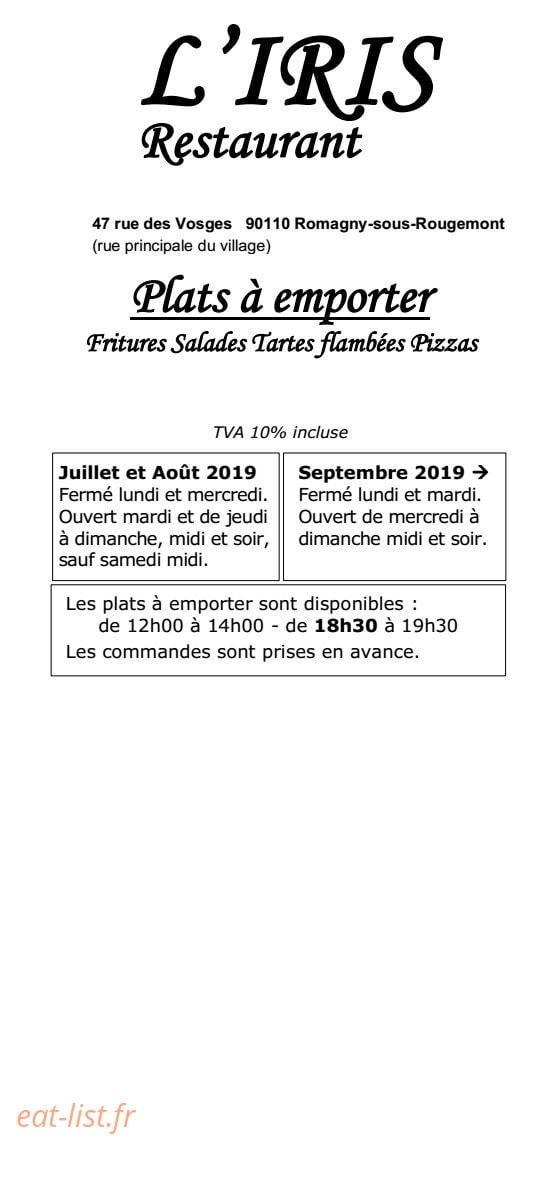 L'iris — carte page 1