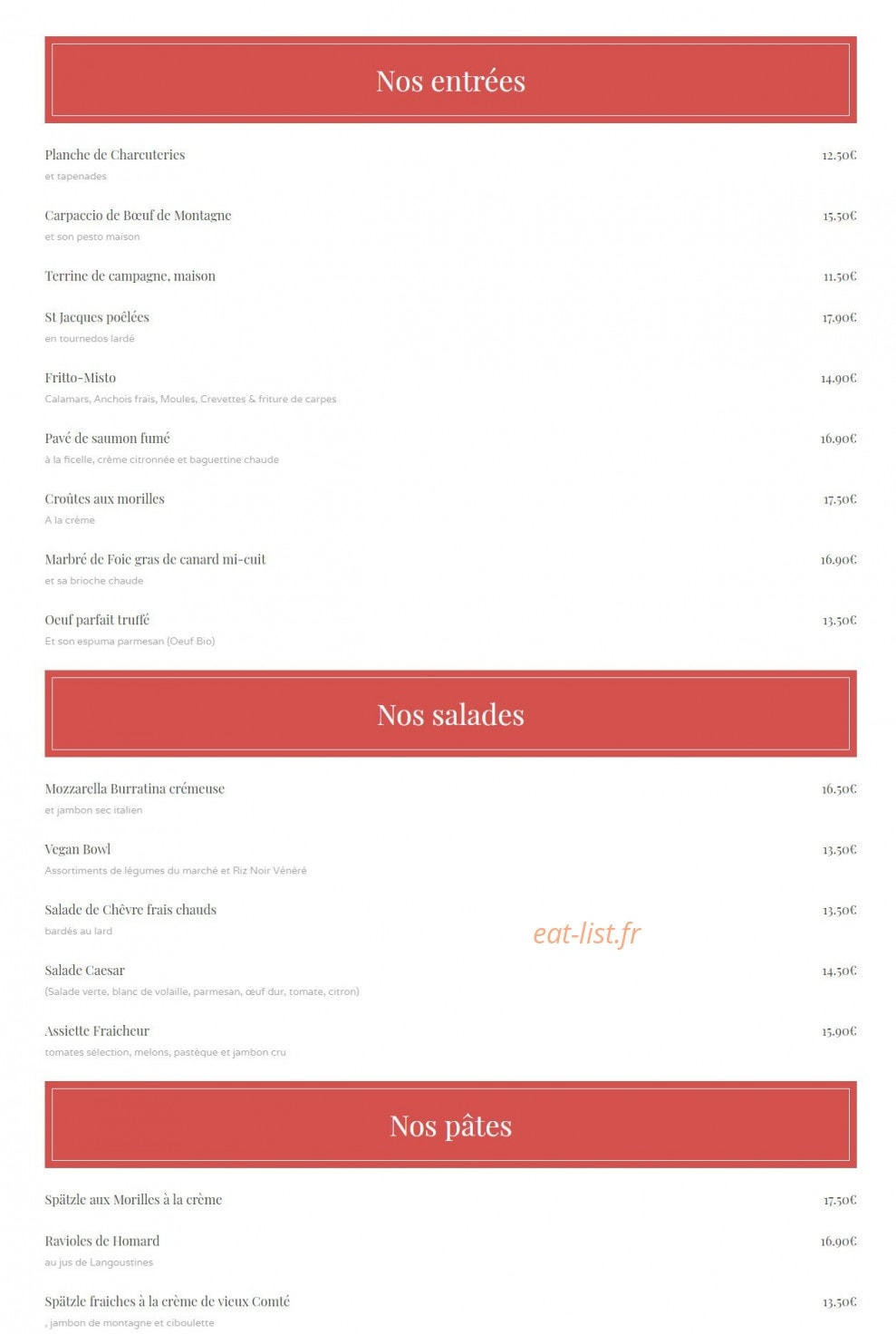 Sur Le Green — carte page 1