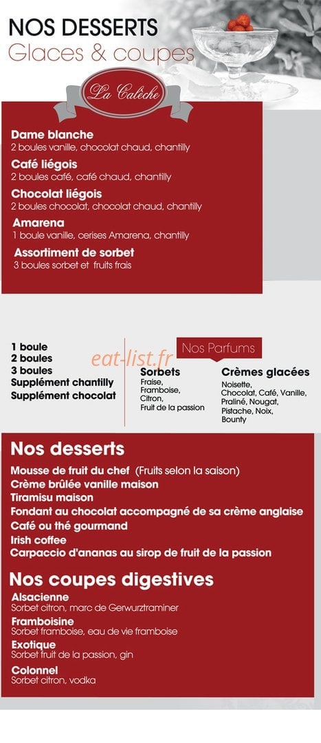 La Caleche — carte page 7