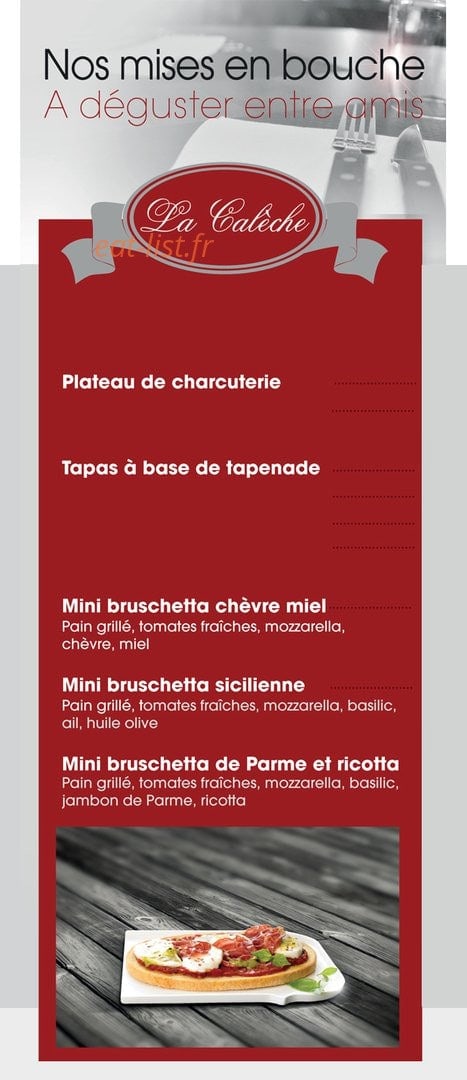 La Caleche — carte page 1