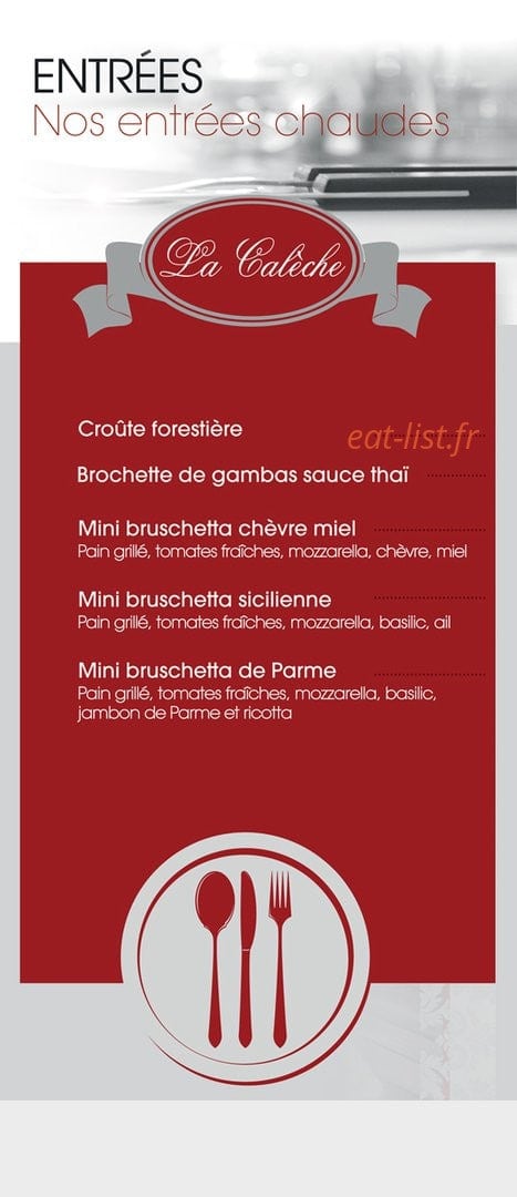 La Caleche — carte page 3