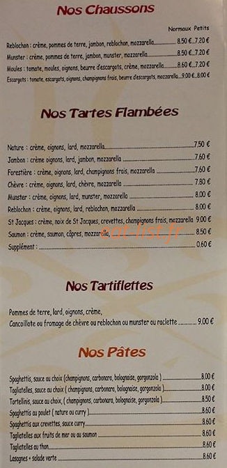 Le 4 saisons — carte page 2