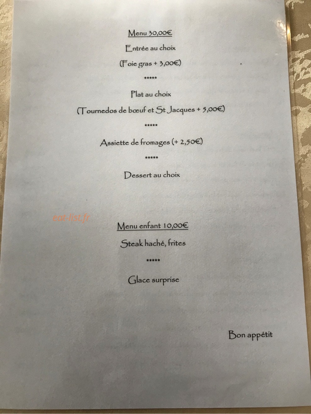 L'Amuse Bouche — carte page 2