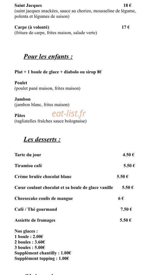 L’auberge du canal — carte page 3