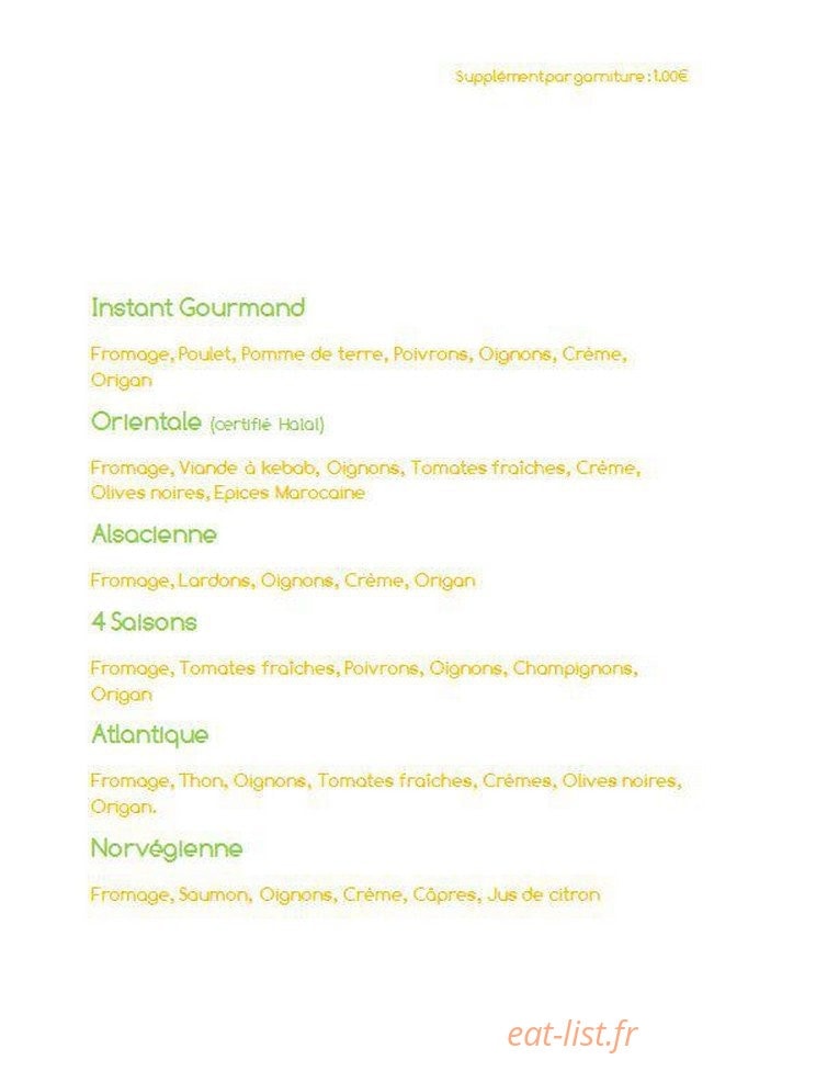 Instant Gourmand — carte page 2