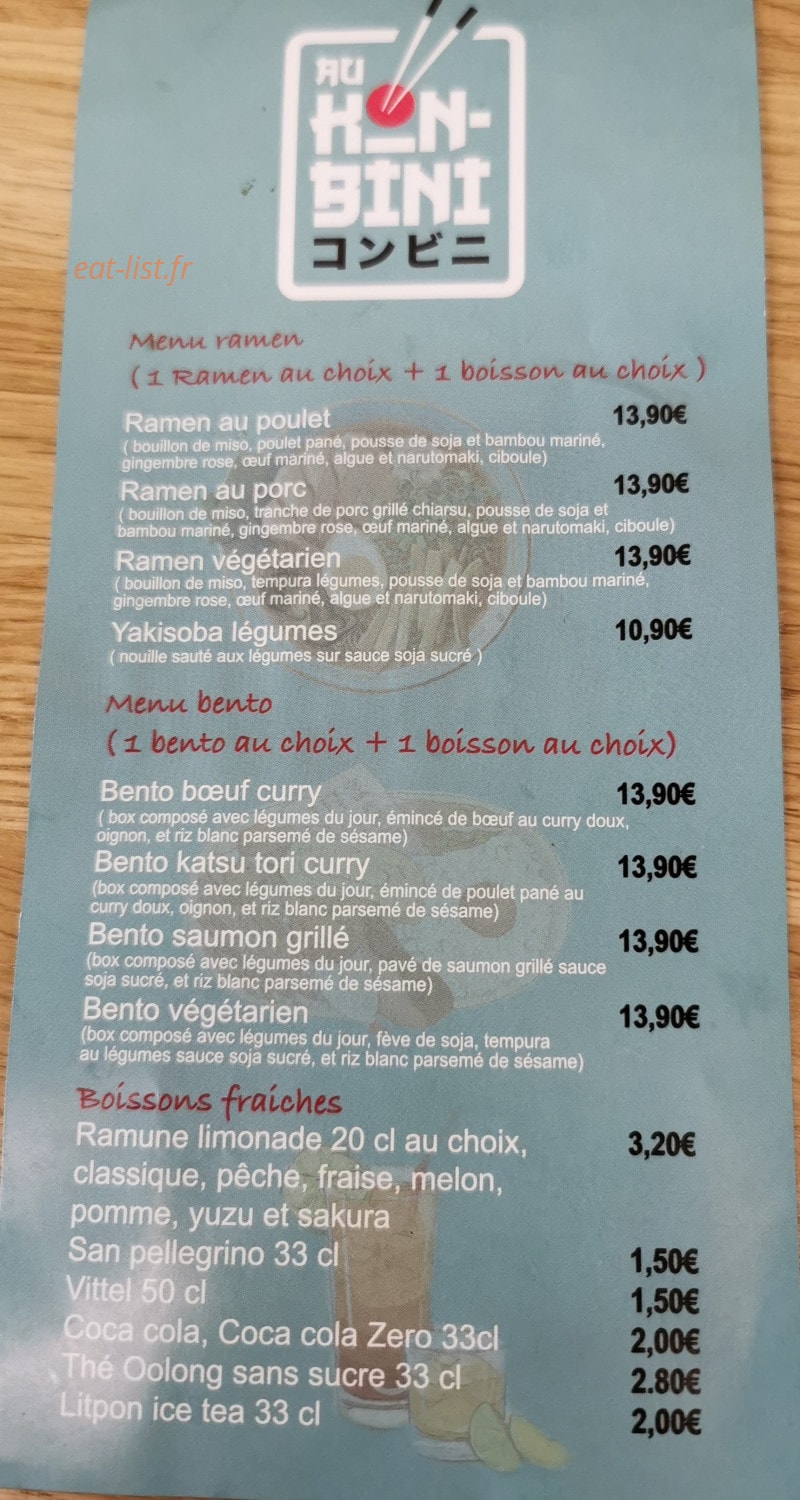 Au Konbini — carte page 1