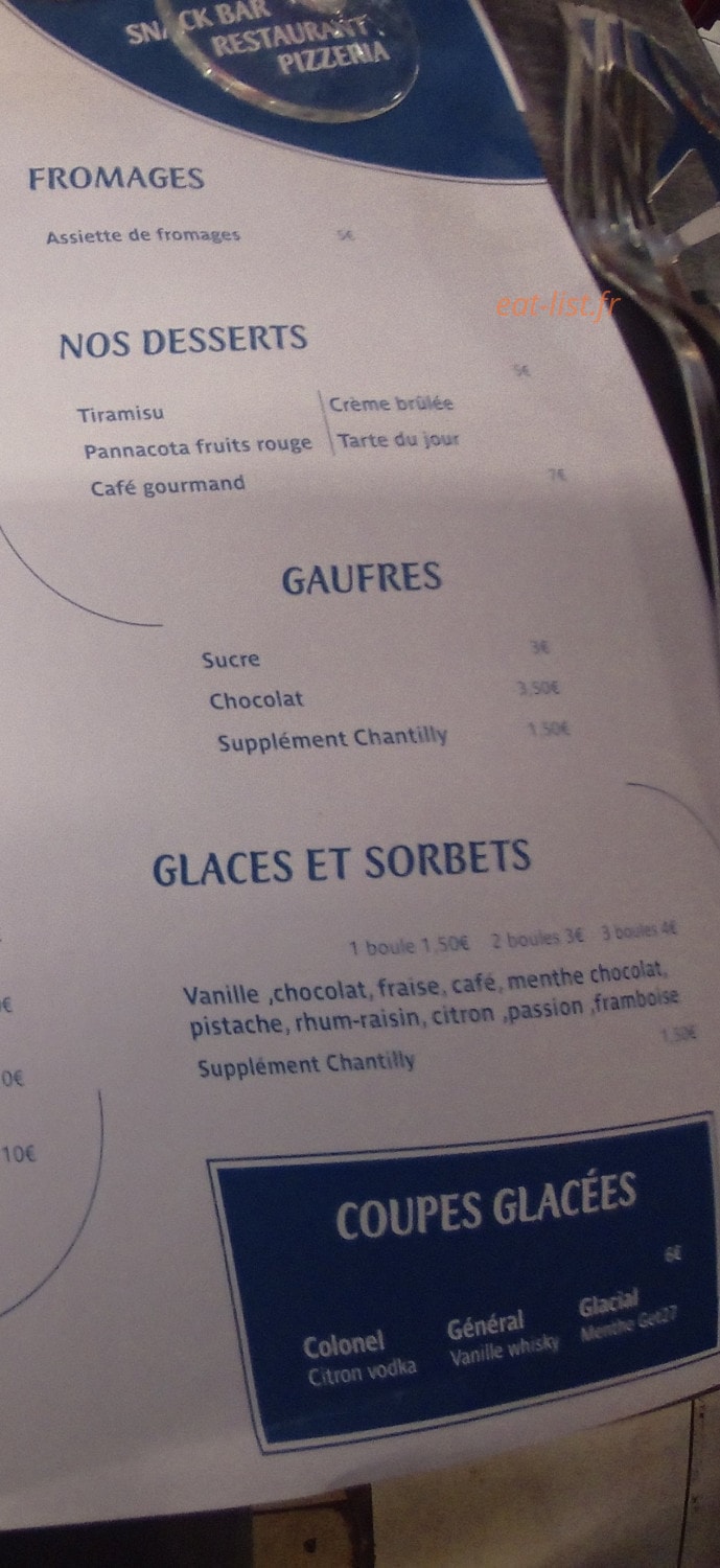 Le Clafoutis — carte page 3