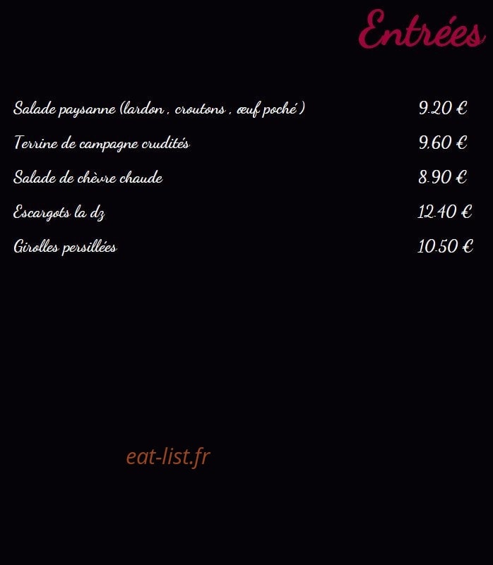 Aux Trois Bonheurs — carte page 1