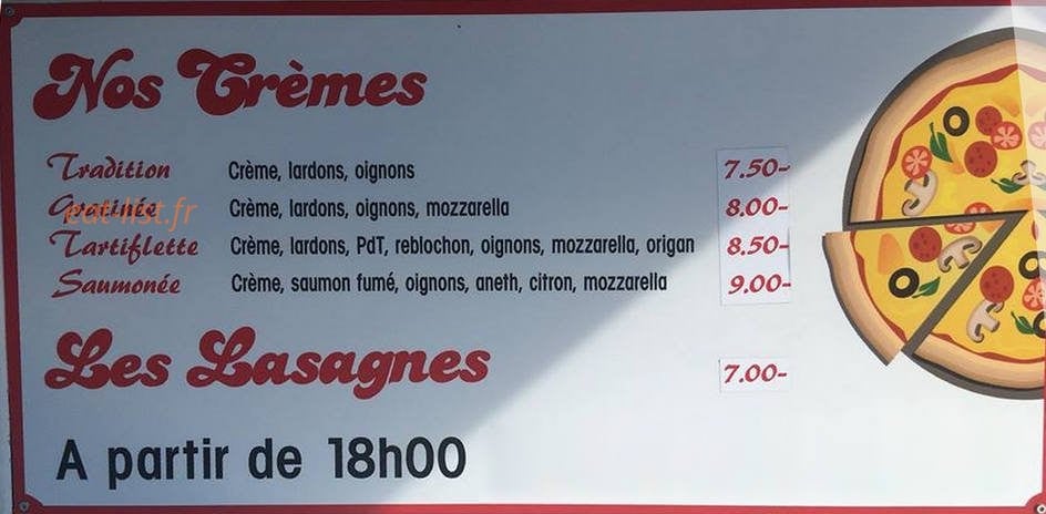 Le Van à Pizza — carte page 2