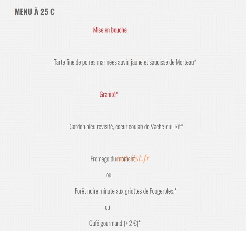 L'atelier Gourmand — carte page 2
